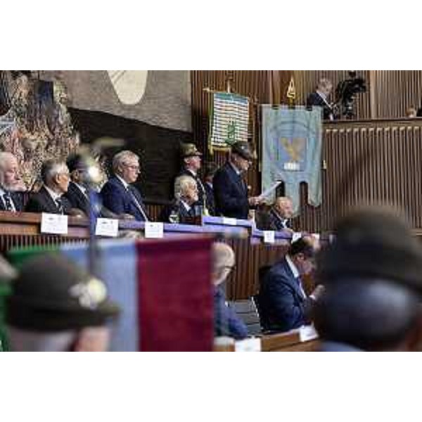 L'intervento di Ivo Del Negro, presidente sezione Ana di Gemona - L'intervento di Ivo Del Negro, presidente sezione Ana di Gemona