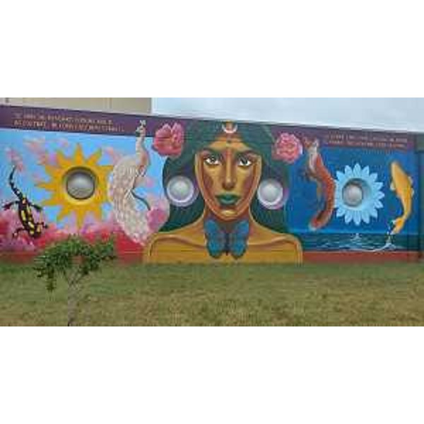 Il murales inaugurato a Talmassons - Il murales inaugurato a Talmassons