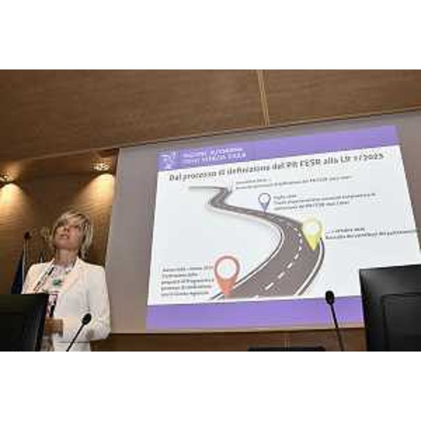 L'assessore regionale alle Finanze Barbara Zilli durante il tavolo di partenariato convocato nella sede della Regione a Udine con i rappresentanti degli enti locali - L'assessore regionale alle Finanze Barbara Zilli durante il tavolo di partenariato convocato nella sede della Regione a Udine con i rappresentanti degli enti locali