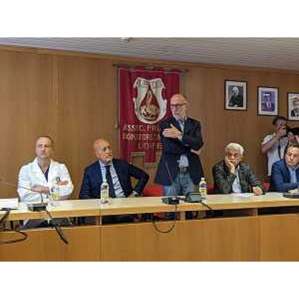 L'assessore regionale Riccardo Riccardi durante il suo intervento - L'assessore regionale Riccardo Riccardi durante il suo intervento