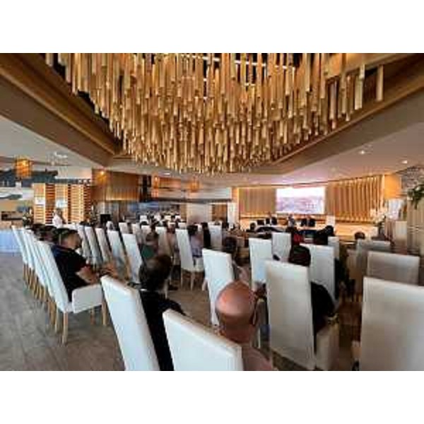 La sala della Terrazza a Mare di Lignano Sabbiadoro durante l'incontro Anbima - La sala della Terrazza a Mare di Lignano Sabbiadoro durante l'incontro Anbima