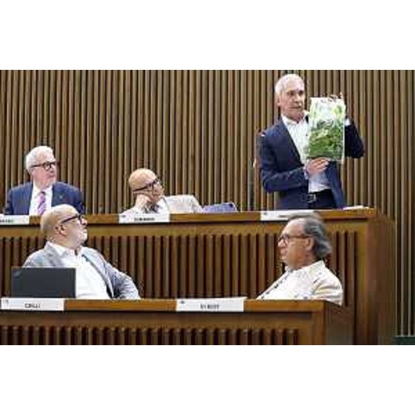 Roberto Novelli (FI), primo firmatario della mozione, durante il suo intervento - Silvano Trieste 2023-06-21 Consiglio Regionale ph Massimo Silvano