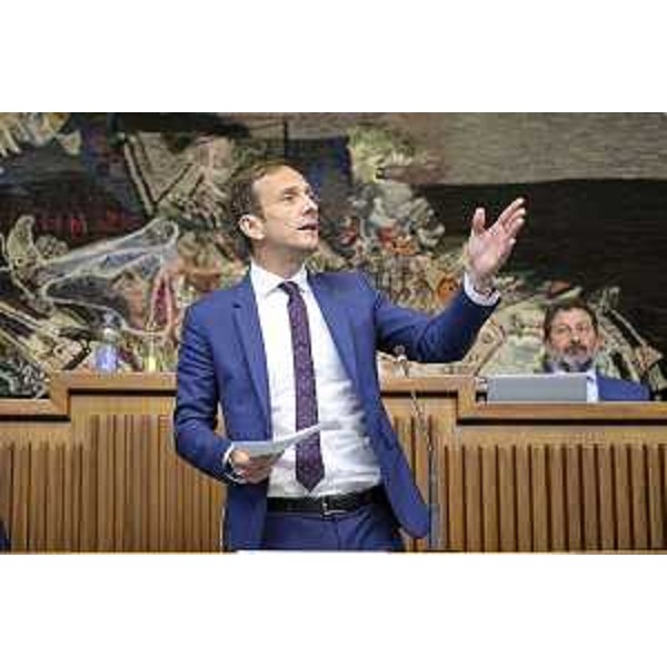 L'intervento del governatore Fvg, Massimiliano Fedriga - Silvano Trieste 2023-06-22 Consiglio Regionale FVG ph Massimo Silvano