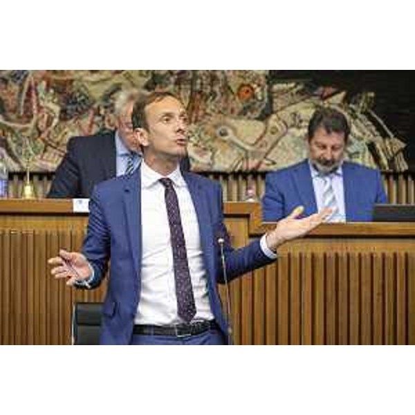 Il governatore Massimiliano Fedriga - Silvano Trieste 2023-06-22 Consiglio Regionale FVG ph Massimo Silvano