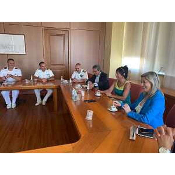 L'incontro tra l'assessore Amirante, il sindaco di Monfalcone Cisint e il presidente dell'Autorità di sistema del mare Adriatico Orientale D'Agostino - L'incontro tra l'assessore Amirante, il sindaco di Monfalcone Cisint e il presidente dell'Autorità di sistema del mare Adriatico Orientale D'Agostino