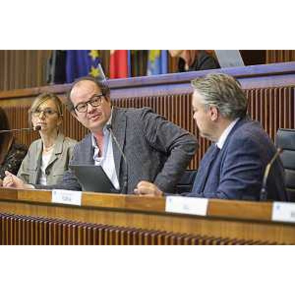 L'assessore Fvg a Cultura e Sport, Mario Anzil, con il presidente della V Commissione, Diego Bernardis - Quinta Commissione, ACON