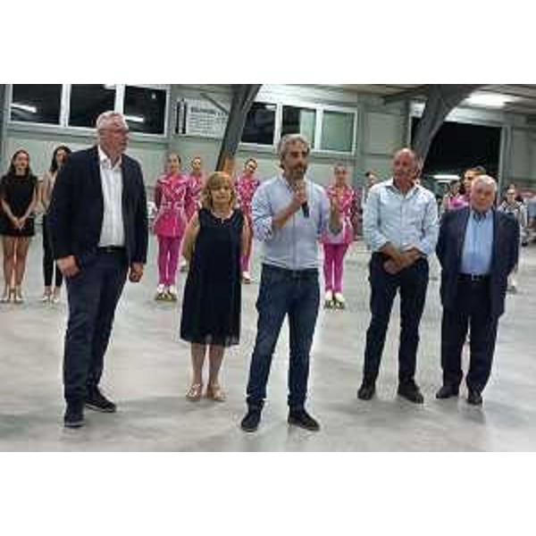 L'intervento del sindaco di Basiliano, Marco Del Negro. Il presidente Bordin è il primo da sinistra - L'intervento del sindaco di Basiliano, Marco Del Negro. Il presidente Bordin è il primo da sinistra