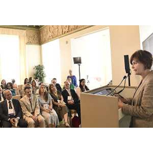 L'assessore regionale al Lavoro, istruzione, formazione, ricerca e università Alessia Rosolen all'evento conclusivo del programma Interreg Bluair - Trieste, 11 luglio 2023 - L'assessore regionale al Lavoro, istruzione, formazione, ricerca e università Alessia Rosolen all'evento conclusivo del programma Interreg Bluair - Trieste, 11 luglio 2023