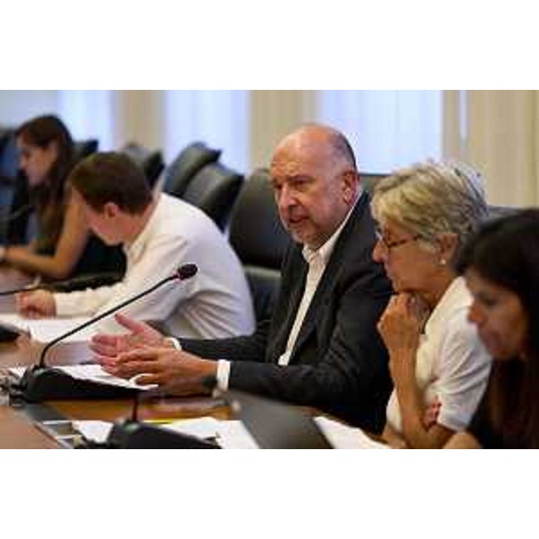 Roberto Cosolini mentre presiede il Comitato LCV - LCV