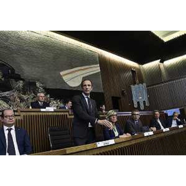 Il governatore del Friuli Venezia Giulia Massimiliano Fedriga in Consiglio dopo la riunione di Giunta regionale - Il governatore del Friuli Venezia Giulia Massimiliano Fedriga in Consiglio dopo la riunione di Giunta regionale