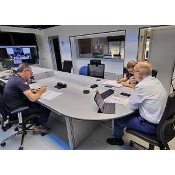 Incontro in remoto con la Prefettura di Pordenone dalla sede di Protezione civile Fvg di Palmanova - Incontro in remoto con la Prefettura di Pordenone dalla sede di Protezione civile Fvg di Palmanova 