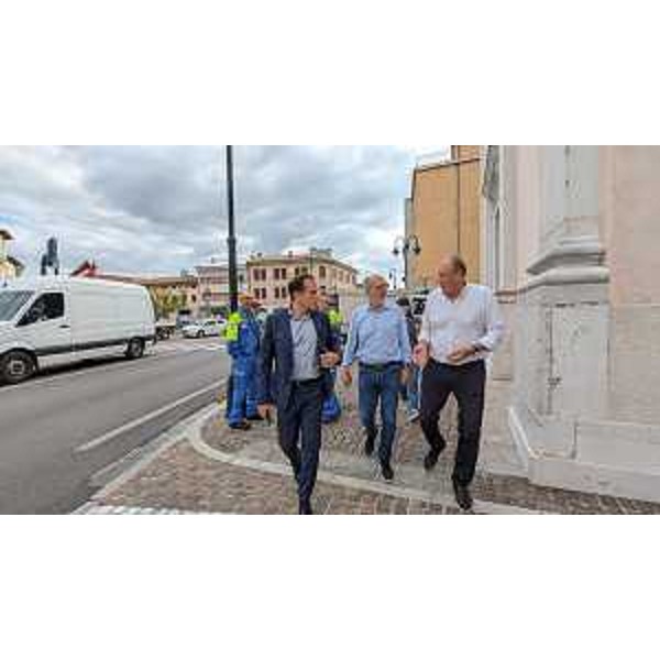 Fasi del sopralluogo dell'assessore regionale Riccardo Riccardi a Mortegliano - Fasi del sopralluogo dell'assessore regionale Riccardo Riccardi a Mortegliano