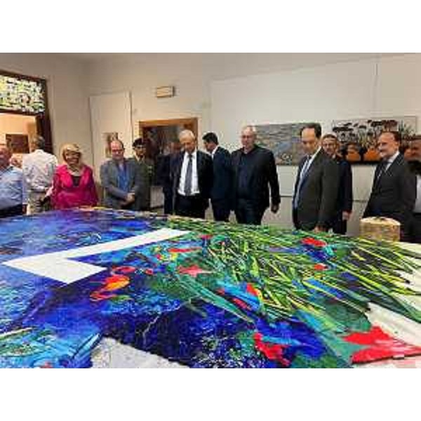 Il presidente del Cr Fvg, Mauro Bordin, insieme alle altre autorità nel corso della visita - Il presidente del Cr Fvg, Mauro Bordin, insieme alle altre autorità nel corso della visita