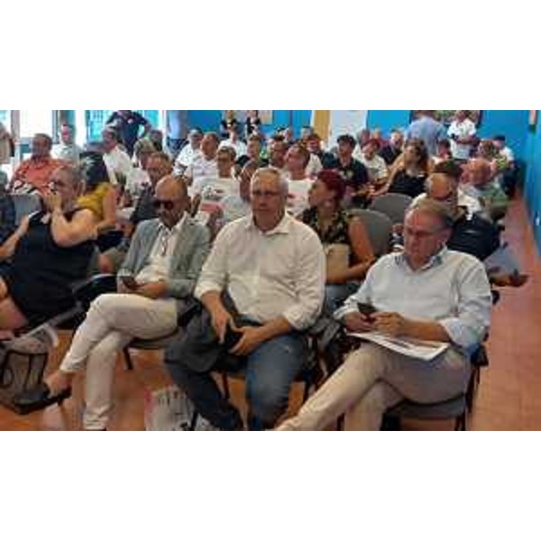 La platea di San Giorgio, con il presidente Bordin in prima fila - La platea di San Giorgio, con il presidente Bordin in prima fila