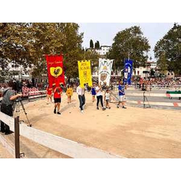 Un momento della Corsa degli asini di Fagagna - Un momento della Corsa degli asini di Fagagna