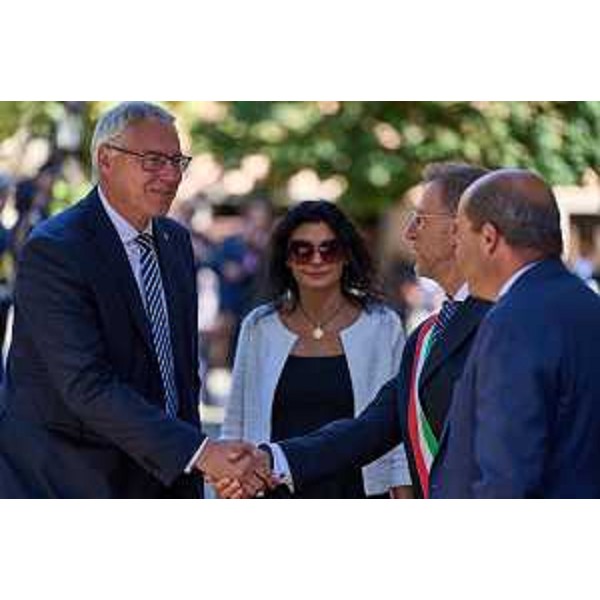 Il presidente Bordin con il sindaco di Muggia, Paolo Polidori - Il presidente Bordin con il sindaco di Muggia, Paolo Polidori