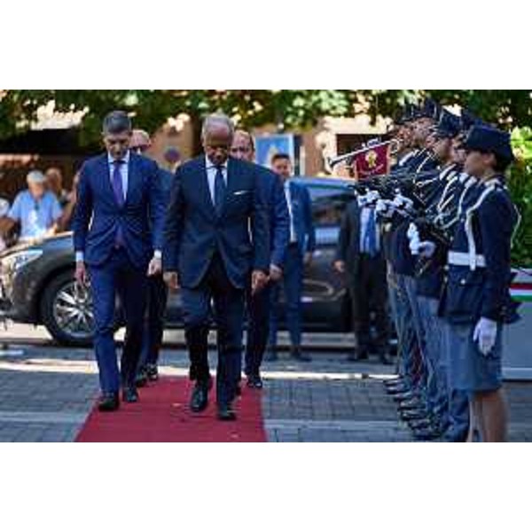 L'arrivo del ministro Piantedosi e del Capo della Polizia, Vittorio Pisani - L'arrivo del ministro Piantedosi e del Capo della Polizia, Vittorio Pisani