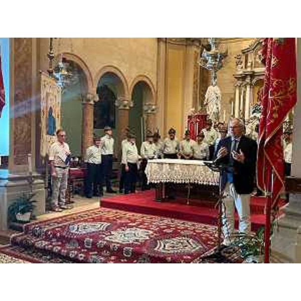 Il presidente del Consiglio regionale, Mauro Bordin, durante la presentazione della mostra "I soldati di San Lorenzo nella Seconda Guerra mondiale" - Il presidente del Consiglio regionale, Mauro Bordin, durante la presentazione della mostra "I soldati di San Lorenzo nella Seconda Guerra mondiale"