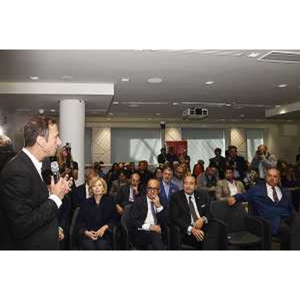 Il governatore del Friuli Venezia Giulia Massimiliano Fedriga alla presentazione della Barcolana 2023. - Il governatore del Friuli Venezia Giulia Massimiliano Fedriga alla presentazione della Barcolana 2023.