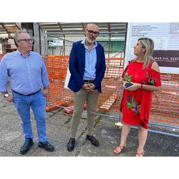 Lassessore regionale alle Infrastrutture e territorio Cristina Amirante a margine della visita al cantiere dellAter a Lucinico (Gorizia) - Lassessore regionale alle Infrastrutture e territorio Cristina Amirante a margine della visita al cantiere dellAter a Lucinico (Gorizia)