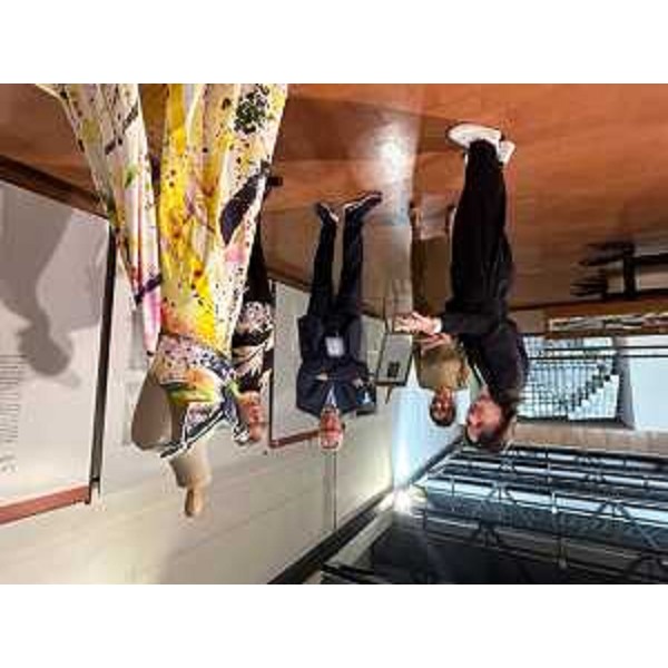 Il presidente Mauro Bordin durante la visita all'esposizione - Il presidente Mauro Bordin durante la visita all'esposizione