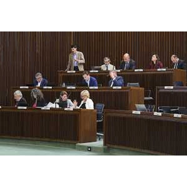 I banchi delle Opposizioni durante i lavori d'Aula - Seduta d' Aula