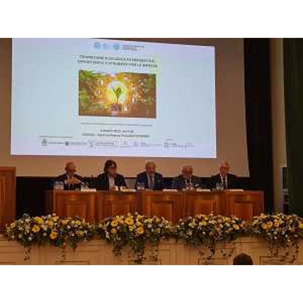L'assessore regionale alle Attività produttive e turismo Sergio Emidio Bini (il secondo da sinistra) durante il convegno "Transizione ecologica ed energetica: opportunità e strumenti per le imprese" - L'assessore regionale alle Attività produttive e turismo Sergio Emidio Bini (il secondo da sinistra) durante il convegno "Transizione ecologica ed energetica: opportunità e strumenti per le imprese"