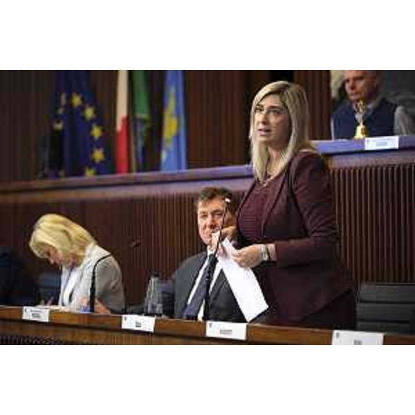 L'assessore regionale Cristina Amirante - Commissione