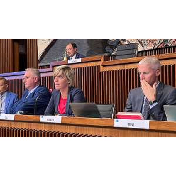 L'assessore regionale alle Finanze Barbara Zilli nel corso del suo intervento in I Commissione - L'assessore regionale alle Finanze Barbara Zilli nel corso del suo intervento in I Commissione 