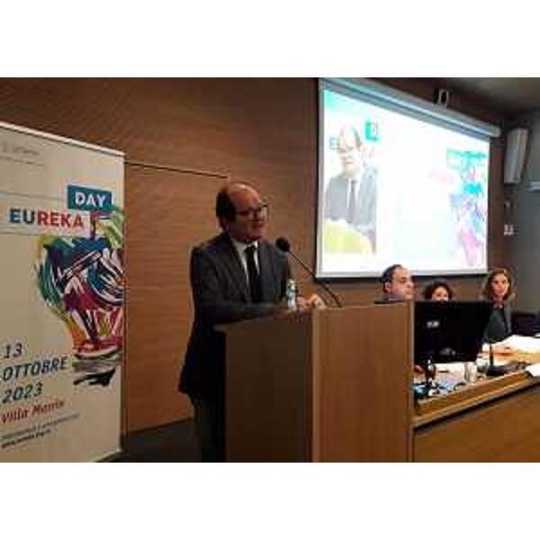 L'intervento del vicegovernatore e assessore alla Cultura Mario Anzil durante l'Eureka Day a Villa Manin di Passariano. - L'intervento del vicegovernatore e assessore alla Cultura Mario Anzil durante l'Eureka Day a Villa Manin di Passariano.