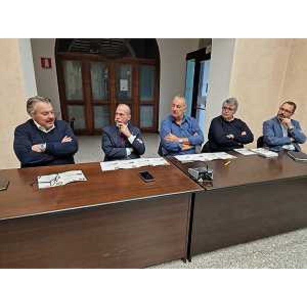 Un altro momento della conferenza stampa: Bernardis è il primo da sinistra - Un altro momento della conferenza stampa: Bernardis è il primo da sinistra