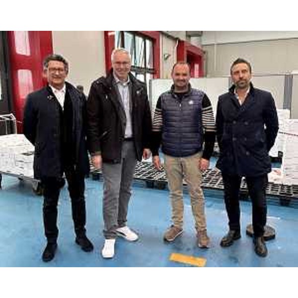 Da sinistra Domenico Piasentin, il presidente Bordin, Sandro Ceccherini ed Emanuele Mazzaro - Da sinistra Domenico Piasentin, il presidente Bordin, Sandro Ceccherini ed Emanuele Mazzaro