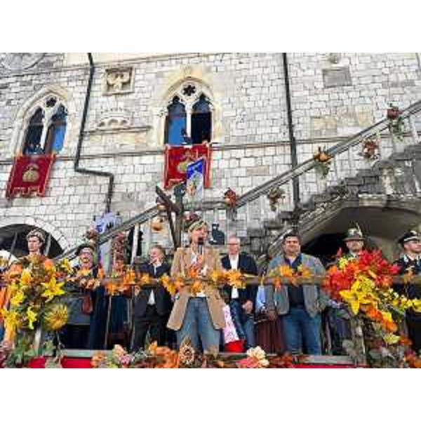 L'intervento dell'assessore Zilli alla festa della zucca di Venzone - L'intervento dell'assessore Zilli alla festa della zucca di Venzone
