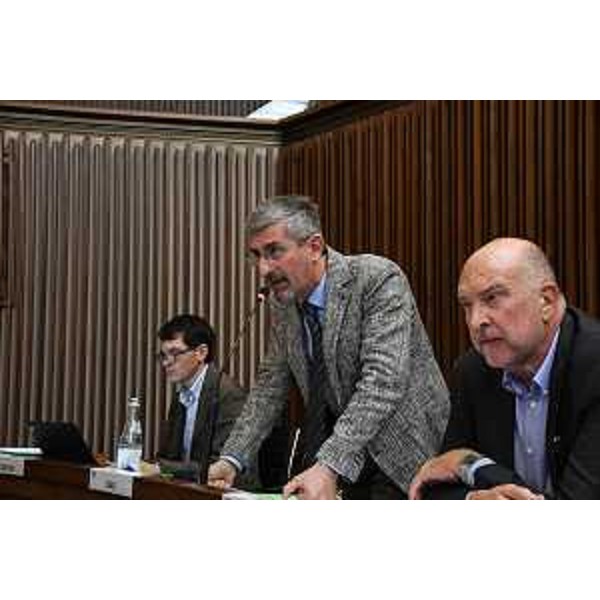 Andrea Carli in piedi, con Roberto Cosolini (Pd) a destra - Andrea Carli in piedi, con Roberto Cosolini (Pd) a destra 