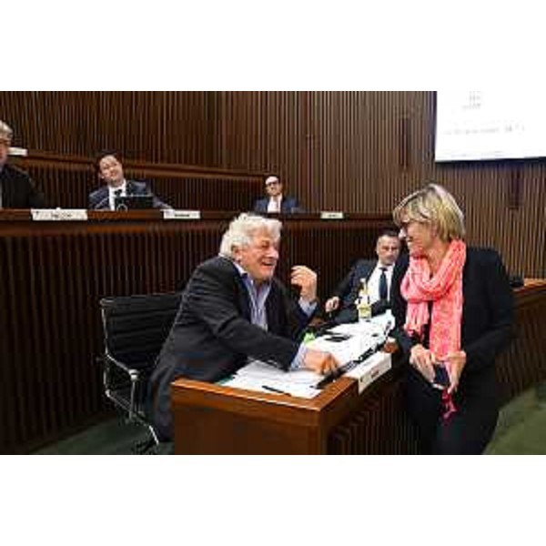 Elia Miani (Lega) con l'assessore Fvg alle Finanze, Barbara Zilli - Elia Miani (Lega) con l'assessore Fvg alle Finanze, Barbara Zilli