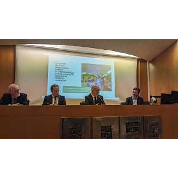 L'assessore regionale alla Salute Riccardo Riccardi al microfono dell'aula Perraro - L'assessore regionale alla Salute Riccardo Riccardi al microfono dell'aula Perraro 