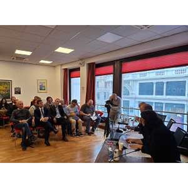 Un momento della conferenza stampa che ha avuto luogo a Trieste - Un momento della conferenza stampa che ha avuto luogo a Trieste