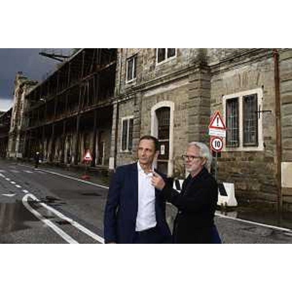 Il governatore Massimiliano Fedriga in Porto Vecchio con l'architetto Alfonso Femia - Il governatore Massimiliano Fedriga in Porto Vecchio con l'architetto Alfonso Femia