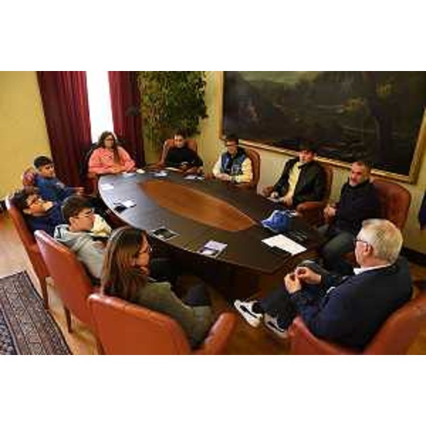 Un altro momento dell'incontro con il presidente Bordin - Un altro momento dell'incontro con il presidente Bordin