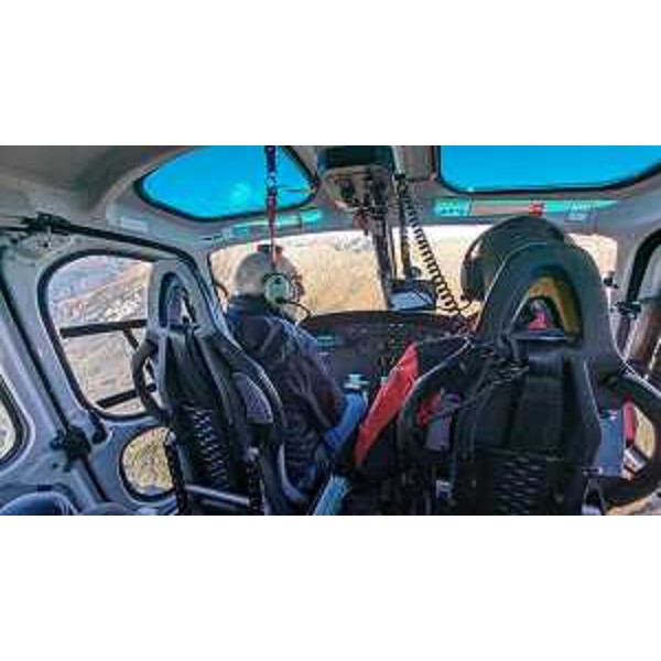 Una fase del sorvolo del territorio in elicottero da parte dell'assessore regionale con delega alla Protezione civile Riccardo Riccardi - Una fase del sorvolo del territorio in elicottero da parte dell'assessore regionale con delega alla Protezione civile Riccardo Riccardi