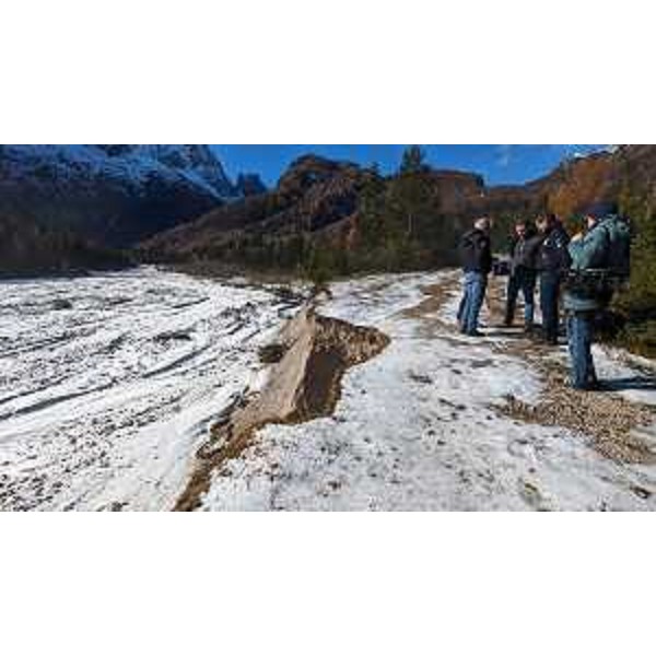 Una fase del sopralluogo in Valsaisera - Una fase del sopralluogo in Valsaisera
