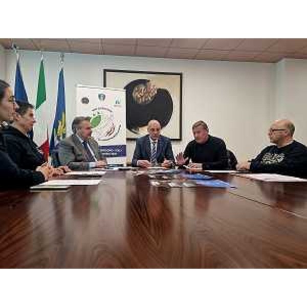 Il presidente del Coni Fvg, Giorgio Brandolin, alla conferenza stampa udinese - Il presidente del Coni Fvg, Giorgio Brandolin, alla conferenza stampa udinese