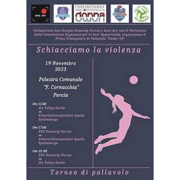 La locandina del torneo di pallavolo in programma domenica - La locandina del torneo di pallavolo in programma domenica