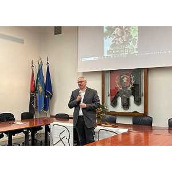 Un altro momento dell'intervento del presidente Bordin - Un altro momento dell'intervento del presidente Bordin