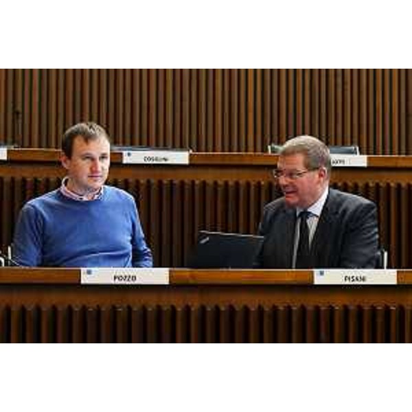 Da sinistra Massimiliano Pozzo (Pd) e Marko Pisani (Ssk) - Da sinistra Massimiliano Pozzo (Pd) e Marko Pisani (Ssk)