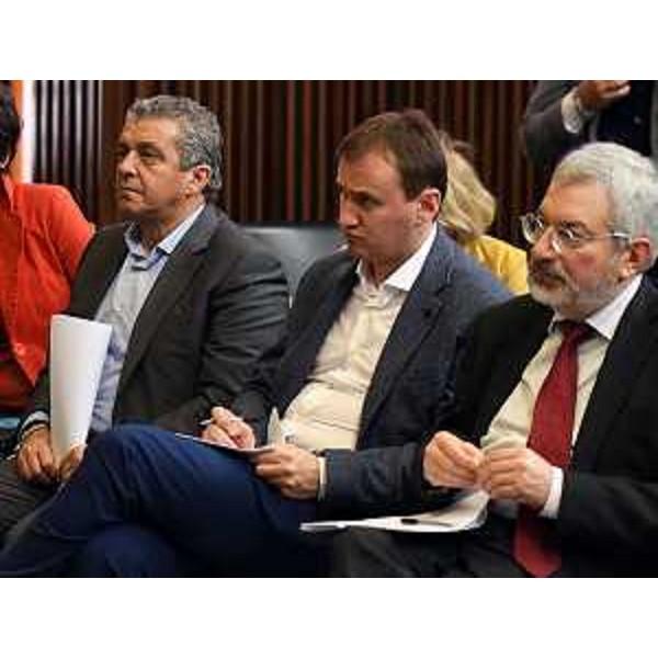 Francesco Martines, Massimiliano Pozzo (Pd) e Furio Honsell (Open) - Francesco Martines, Massimiliano Pozzo (Pd) e Furio Honsell (Open)