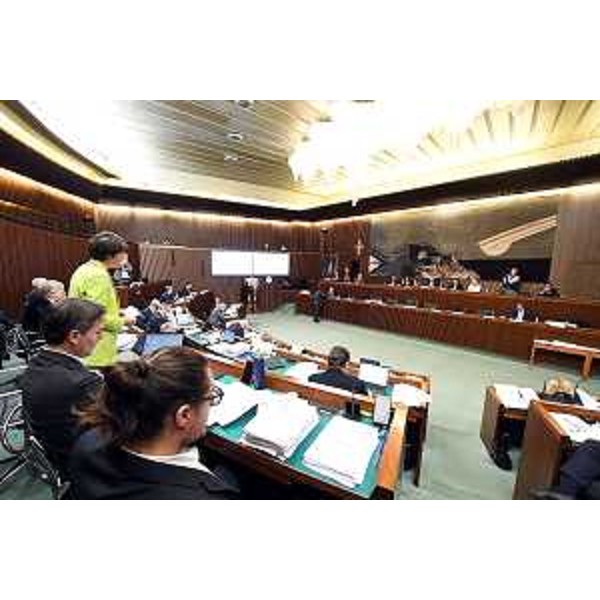 L'Aula durante un intervento di Giulia Massolino (Patto-Civica Fvg) - L'Aula durante un intervento di Giulia Massolino (Patto-Civica Fvg)