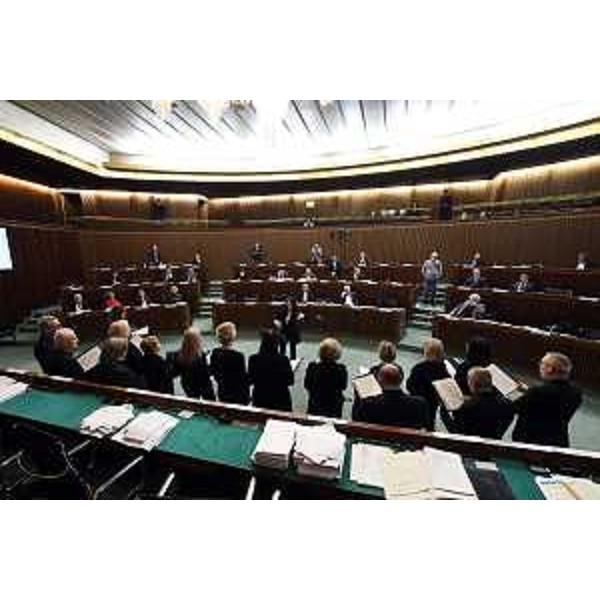 Un momento dell'esibizione del coro di Cordenons - Un momento dell'esibizione del coro di Cordenons