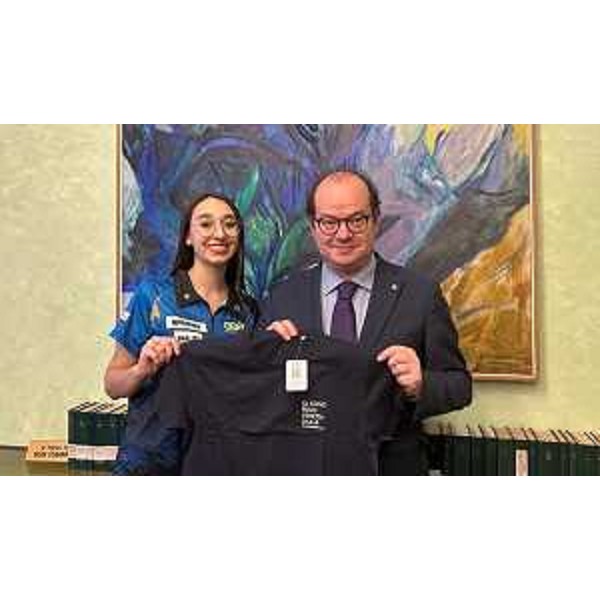 Il vicegovernatore Mario Anzil con Aurora Fochesato - Il vicegovernatore Mario Anzil con Aurora Fochesato 