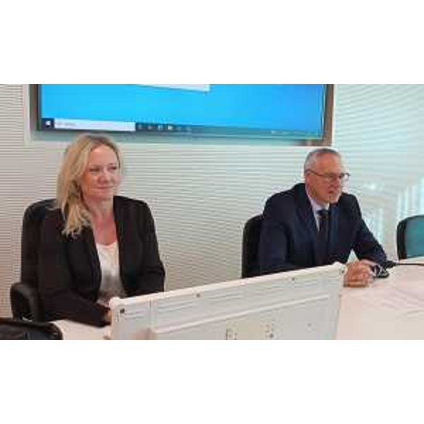 Bordin e D'Orlando in un altro momento della conferenza stampa a Udine - Bordin e D'Orlando in un altro momento della conferenza stampa a Udine